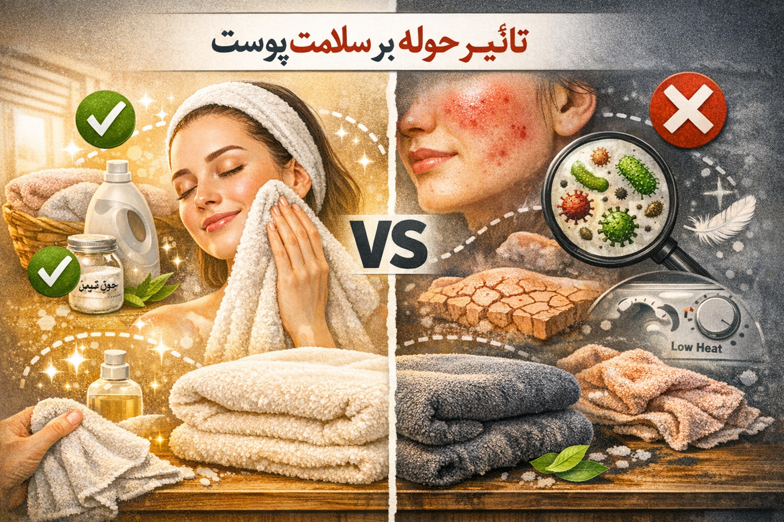 تاثیر حوله بر سلامت پوست