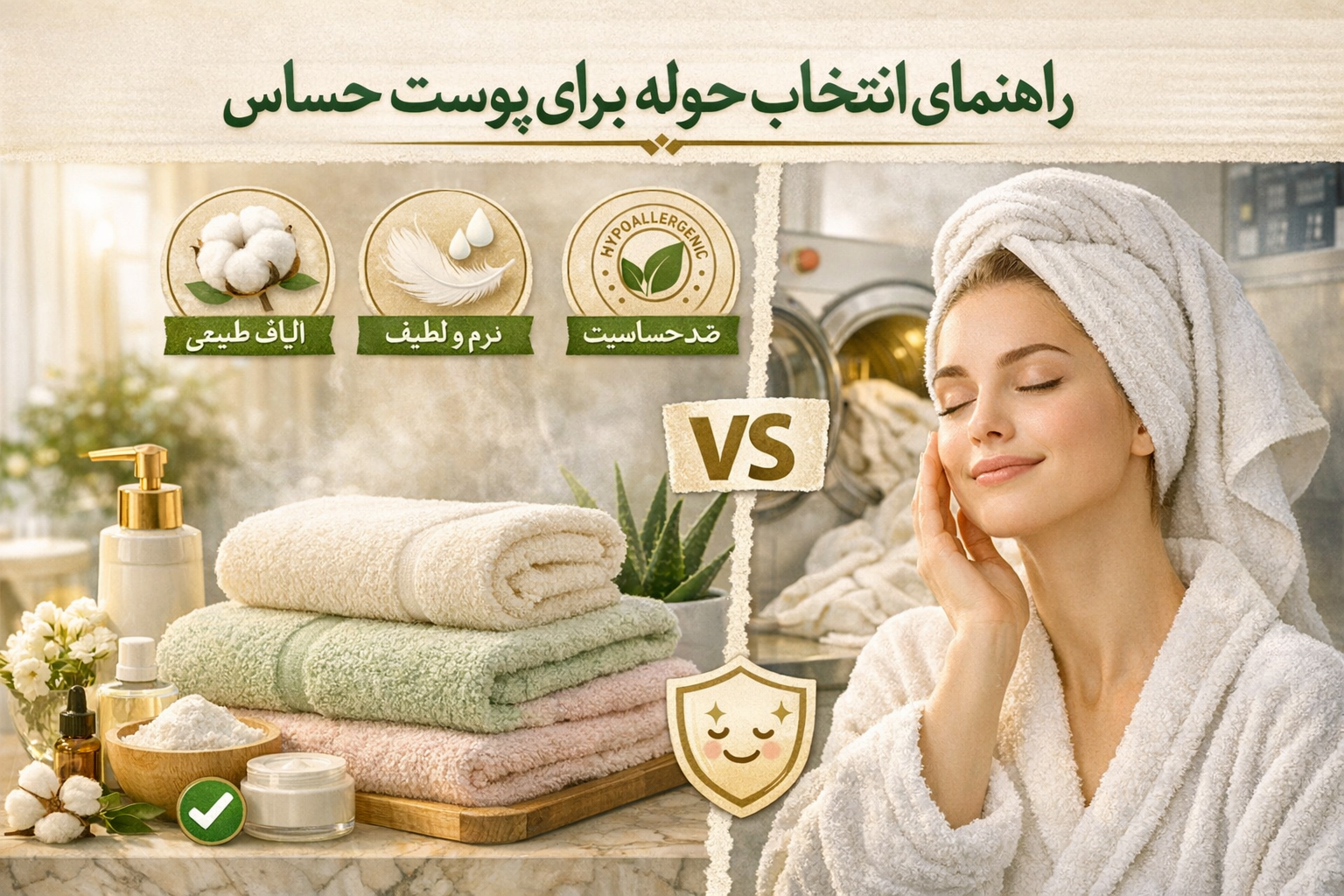 راهنمای انتخاب حوله برای پوست حساس